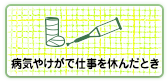 病気やけがで仕事を休んだとき